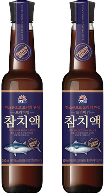 사조 프리미엄 참치액, 550ml, 2개