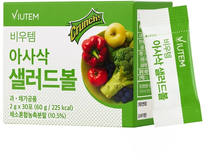 NUON 아사삭 샐러드볼, 1개, 30회분 - 쿠팡