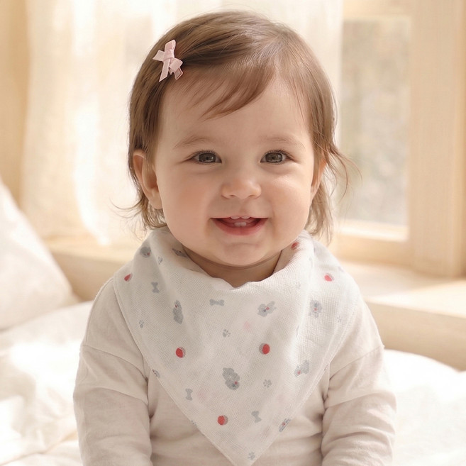 도도앤뉴 순면 삼각 스카프빕 5p