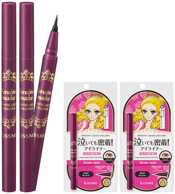 히로인메이크 스무스 리퀴드 아이라이너 N 0.4ml, 딥블랙, 2개