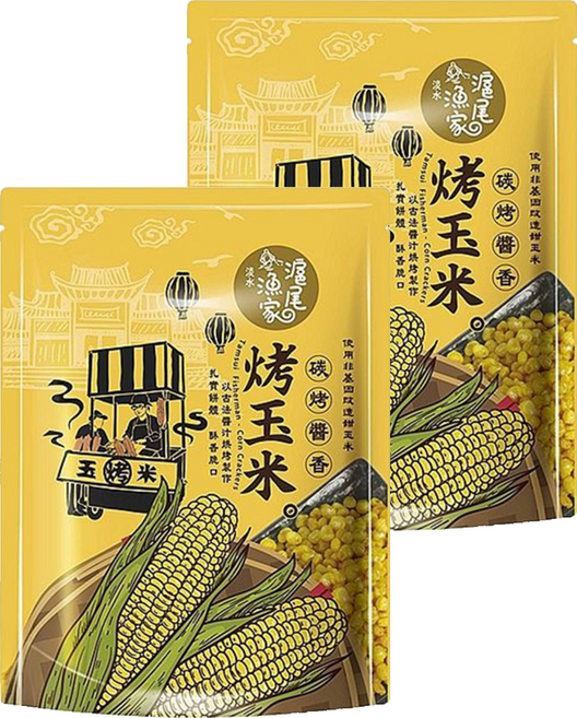 滬尾漁家 烤玉米 醬香風味, 70g, 2包