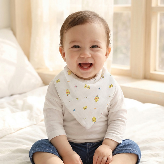 도도앤뉴 순면 삼각 스카프빕 5p