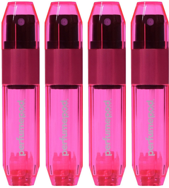 트라발로 퍼퓸팟 아이스 펌핑식 충전 휴대용 향수공병 5ml, 핑크, 4개