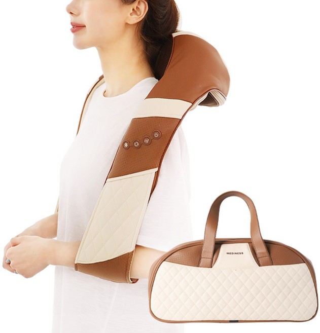 메디니스 씨아추 무선 목 어깨 안마기 + 전용백 세트 MVP-88, MVP-885, 브라운