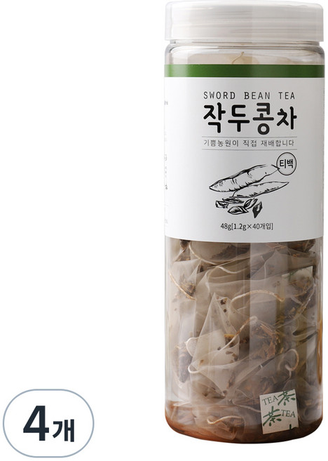 Joyful Farm 刀豆茶茶包, 1.2g, 40個, 4罐