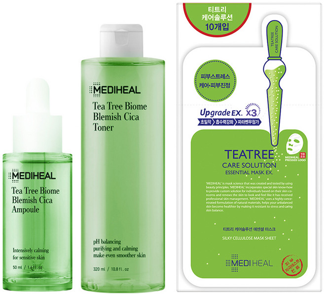 메디힐 티트리 앰플 50ml + 토너 320ml + 마스크팩 24ml x 10p 기획세트, 1세트