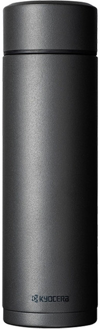 KyOCERa 京瓷 陶瓷塗層旋蓋式真空保溫杯, 黑色, 300ml, 1個