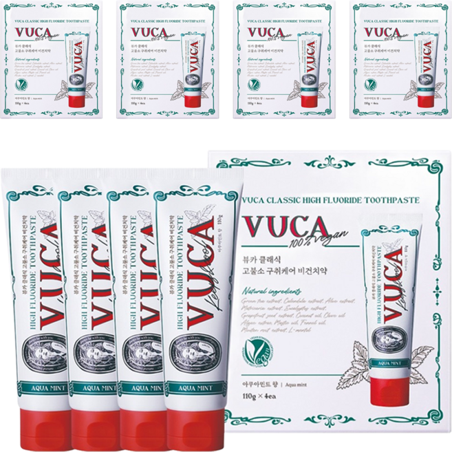 뷰카 클래식 고불소 구취케어 치약, 110g, 20개