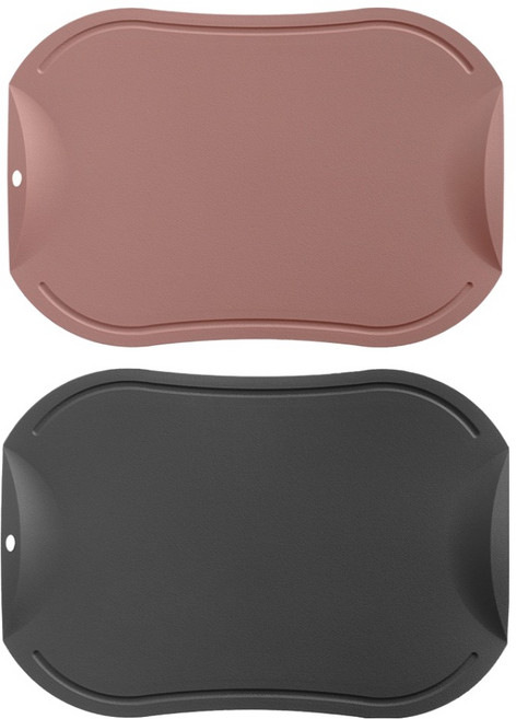 도블레 특허받은 칼집나지 않는 향균도마 2p, 1세트, 차콜 + 말린장미