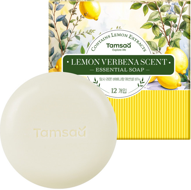 탐사 에센셜 비누 레몬 버베나향, 90g, 12개