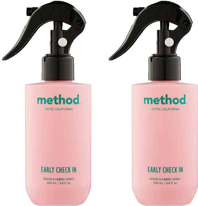 메소드 룸앤패브릭 스프레이 얼리체크인 향 실내 탈취제 본품, 200ml, 2개