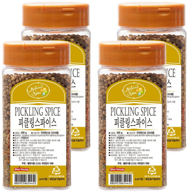 내츄럴스파이스 피클링 스파이스 천연향신료, 200g, 4개