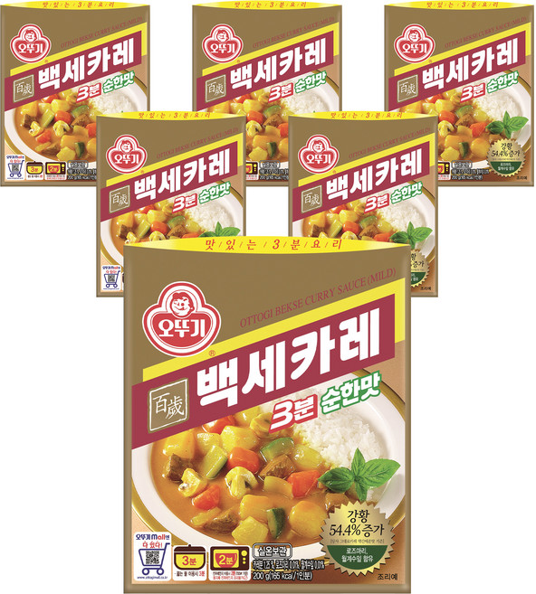 오뚜기 백세카레 순한맛, 200g, 6개