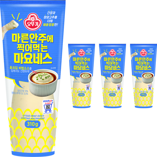 오뚜기 마른안주에 찍어먹는 마요네스, 310g, 4개