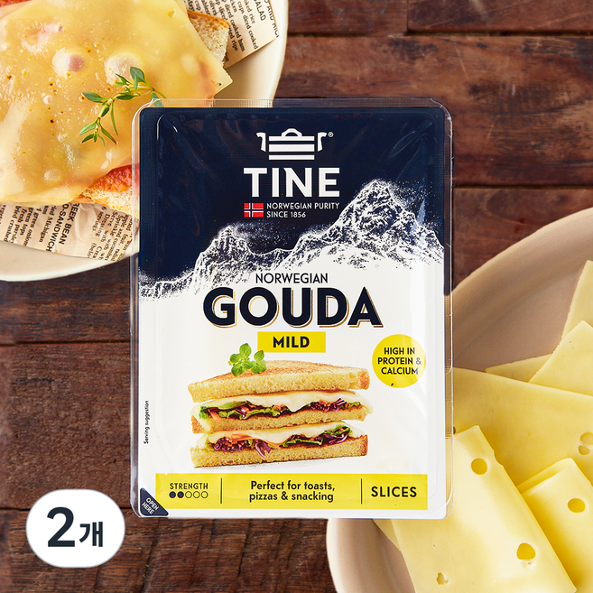 티네 노르웨지안 고다 슬라이스, 120g, 1개입, 2개