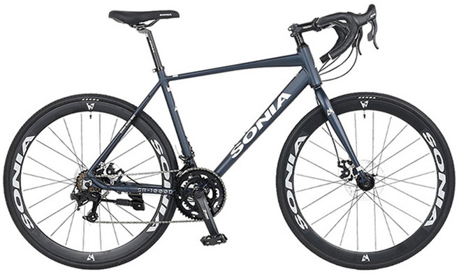 소니아 SR1000D 로드 알루미늄 디스크 브레이크 12kg 신장 150cm~165cm, 네이비, 1개