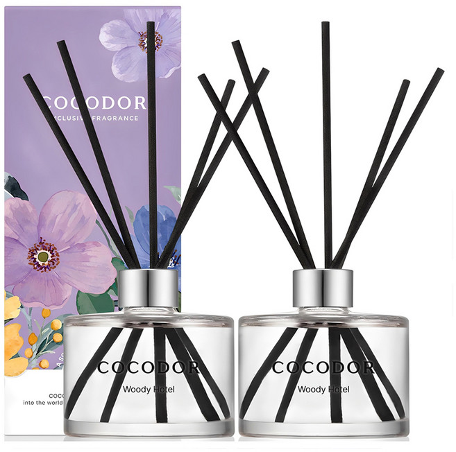 코코도르 퍼퓸 디퓨저, 우디호텔, 200ml, 2개