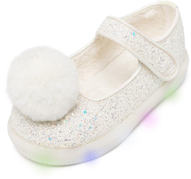 라스텔라 여아용 아이스크림 LED 방한 퍼 슬립온