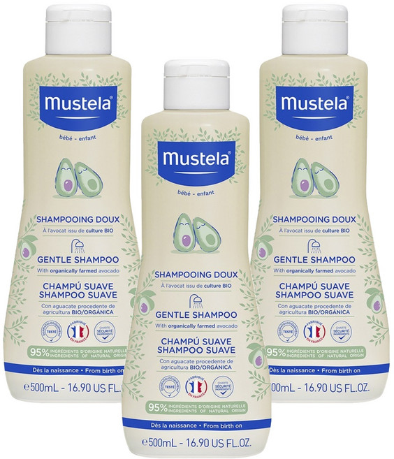 무스텔라 젠틀 샴푸, 500ml, 3개