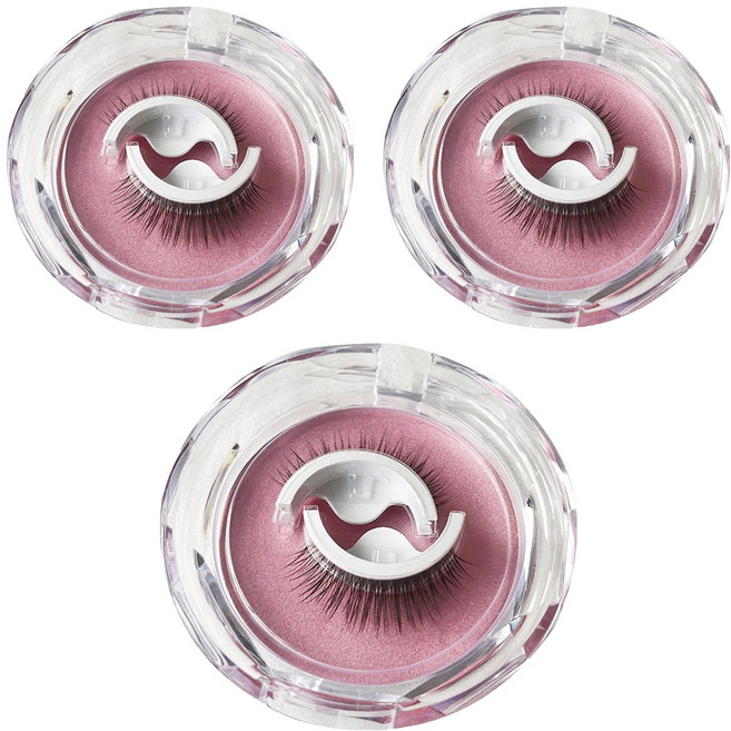 自黏假睫毛 3對, 加密長款, 1組