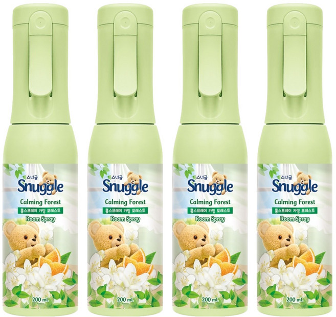 스너글 룸스프레이 카밍 포레스트 본품, 200ml, 4개