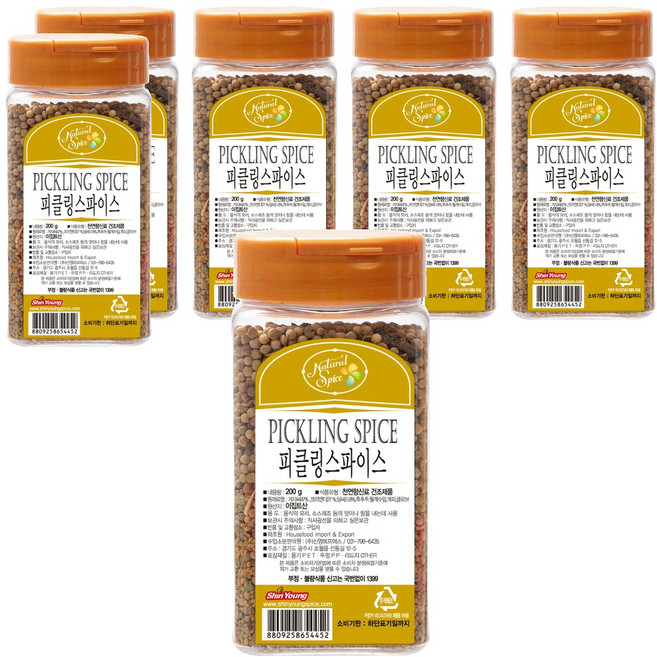 내츄럴스파이스 피클링 스파이스 천연향신료, 200g, 6개