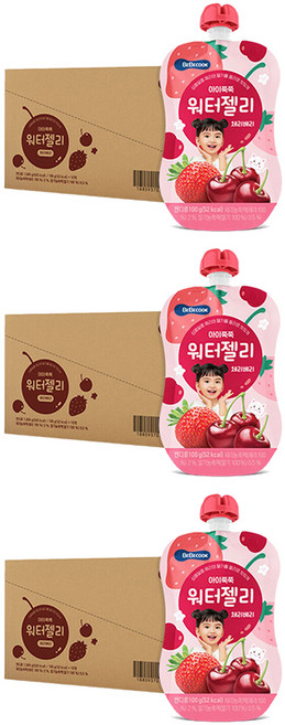 베베쿡 아이쭉쭉 워터젤리 체리베리, 100g, 30개