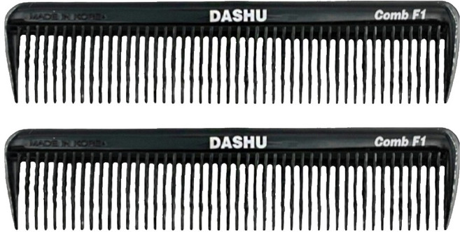 DASHU經典造型梳 Comb F1 黑色, 2支