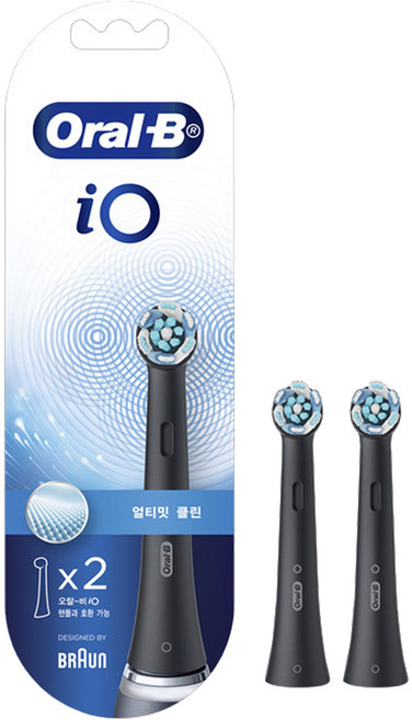 Oral-B iO 電動牙刷 Refillmo Ultimate Clean Black, 2個, 單品