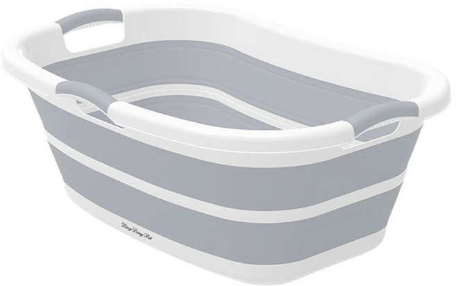 딩동펫 반려동물 베이직 접이식 욕조 대형, 그레이, 1개