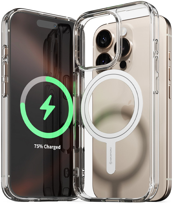 신지모루 2배 자력 M 에어클로 마그네틱 맥세이프 호환 투명 휴대폰 케이스