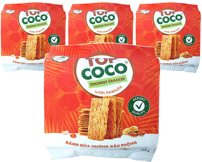 탑 코코 코코넛 크래커 땅콩맛 10p, 4개, 150g