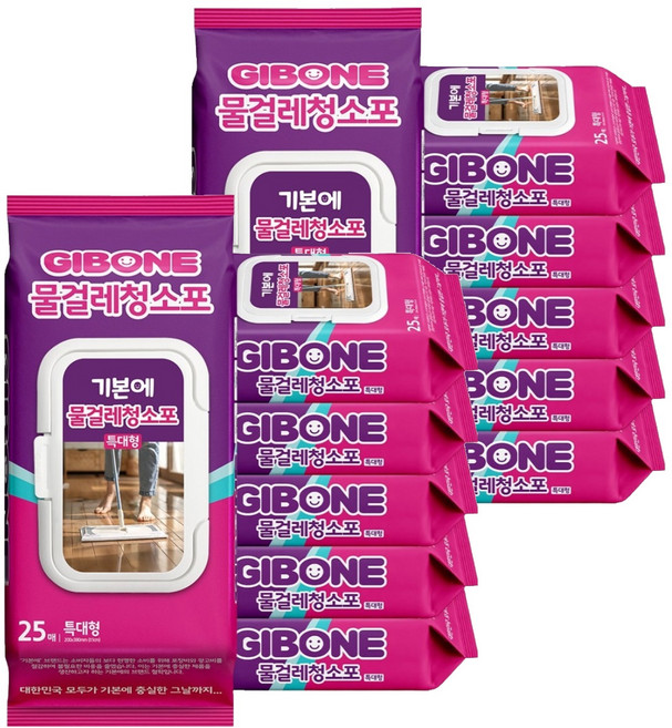 기본에 물걸레 청소포, 12개