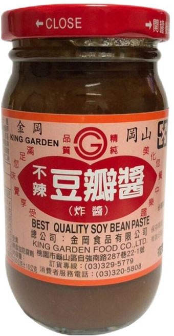 KING GARDEN 金岡 不辣豆瓣, 230g, 1瓶