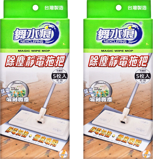 NEXCLEANS 舞水痕 除塵靜電拖把 RT-C3445, 2組