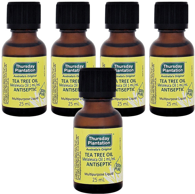 Thursday Plantation 星期四農莊 茶樹精油100%, 25ml, 5瓶