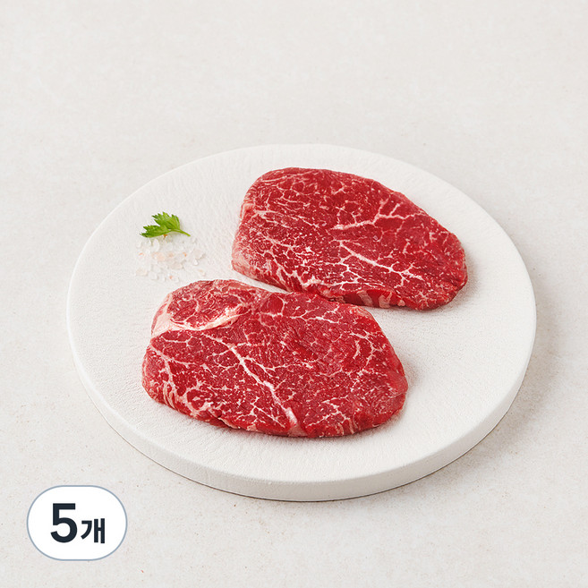 더미트 한우 안심 샤토브리앙 1+등급 스테이크용 (냉장), 200g, 5개