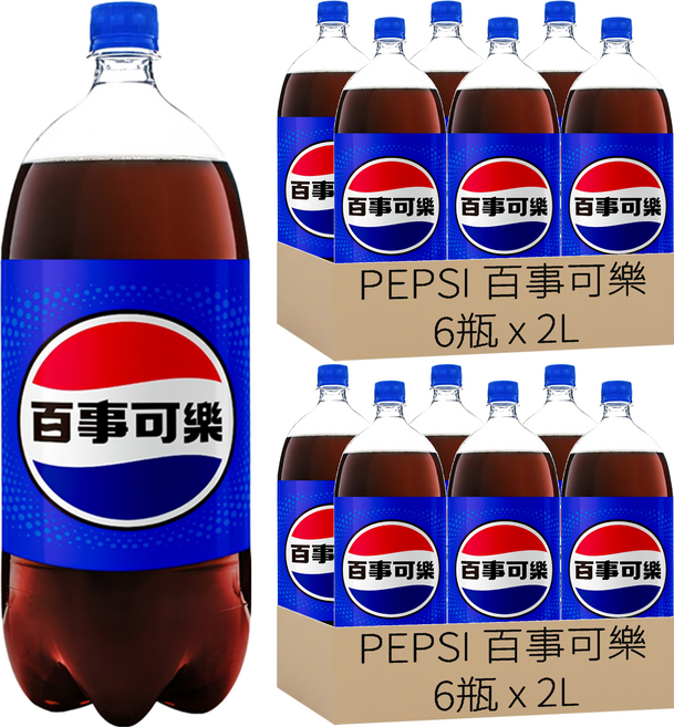 PEPSI 百事可樂, 2L, 12瓶