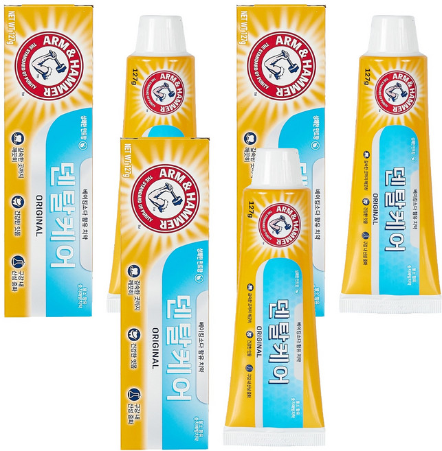 암앤해머 덴탈케어 오리지널 베이킹소다 치약, 127g, 3개