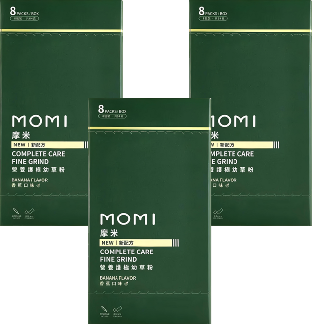 momi 摩米 營養護極幼草粉 香蕉味 8包, 64g, 3盒