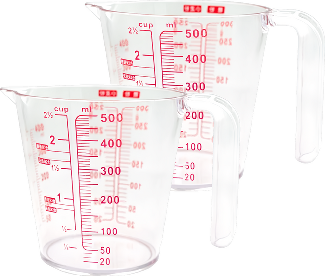 量杯 500ml 15cm長 6.6cm寬 10.8cm高, 透明, 1組