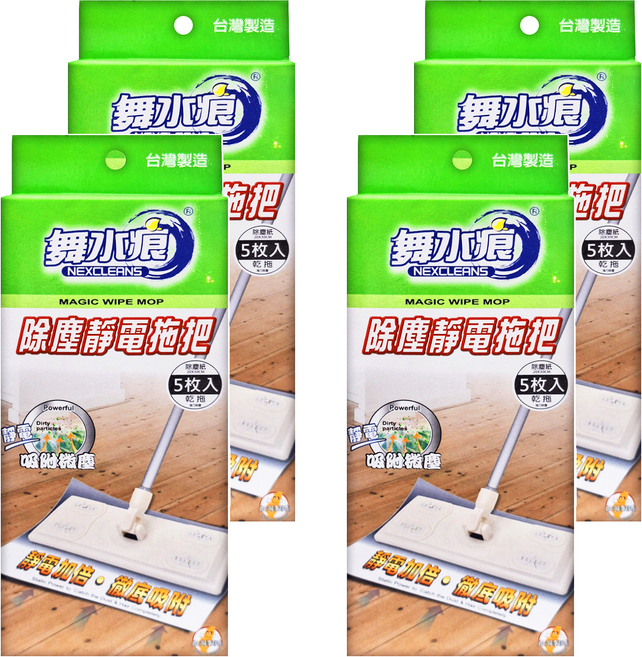 NEXCLEANS 舞水痕 除塵靜電拖把 RT-C3445, 4組