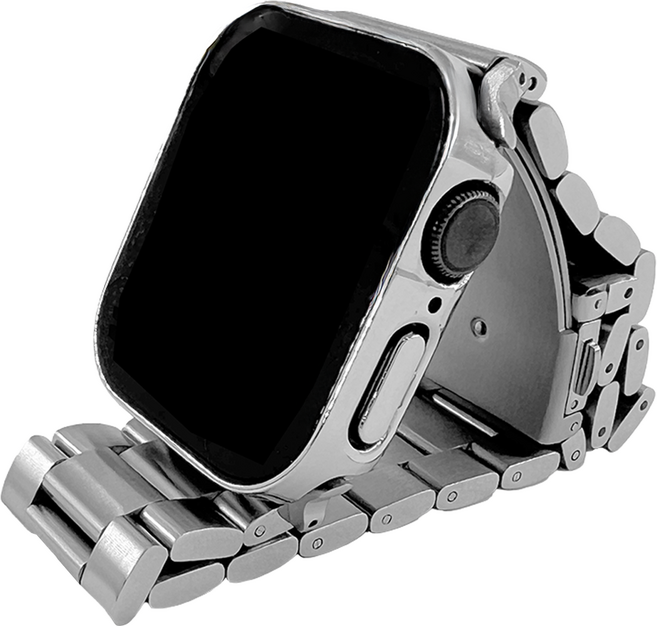 YOGER Apple Watch 金屬錶帶, 銀, 1個