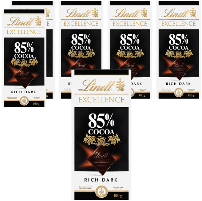 Lindt 瑞士蓮 Excellence 85% 可可黑巧克力, 6個, 100g