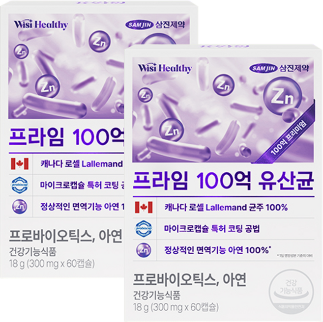 위시헬씨 프라임 100억 유산균 18g, 60회분, 2개