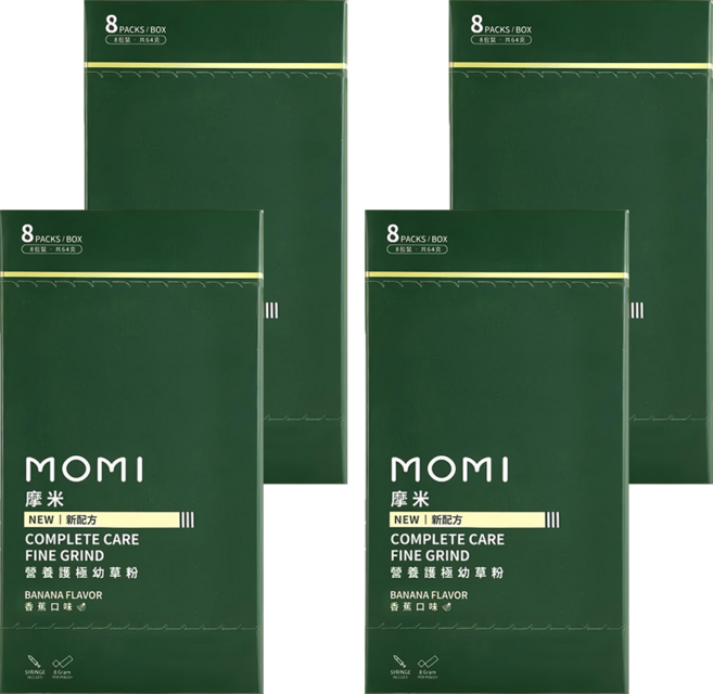 momi 摩米 營養護極幼草粉 香蕉味 8包, 64g, 4盒
