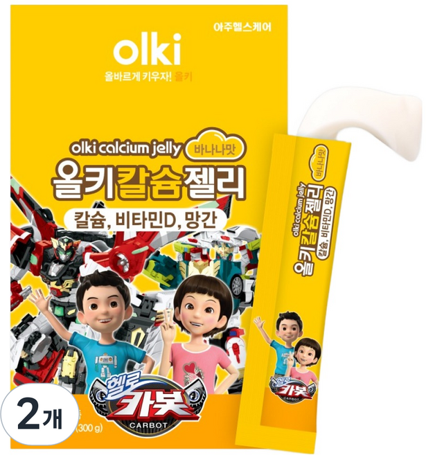 올키 헬로카봇 칼슘젤리 바나나맛 15p, 300g