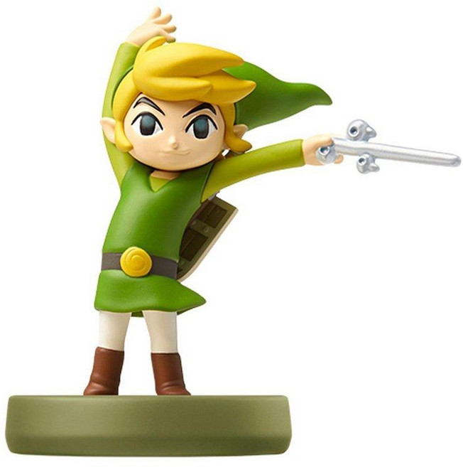 Nintendo 任天堂 amiibo 公仔 貓眼林克 風之律動, NVL-001, 綠色 + 黃色, 1個