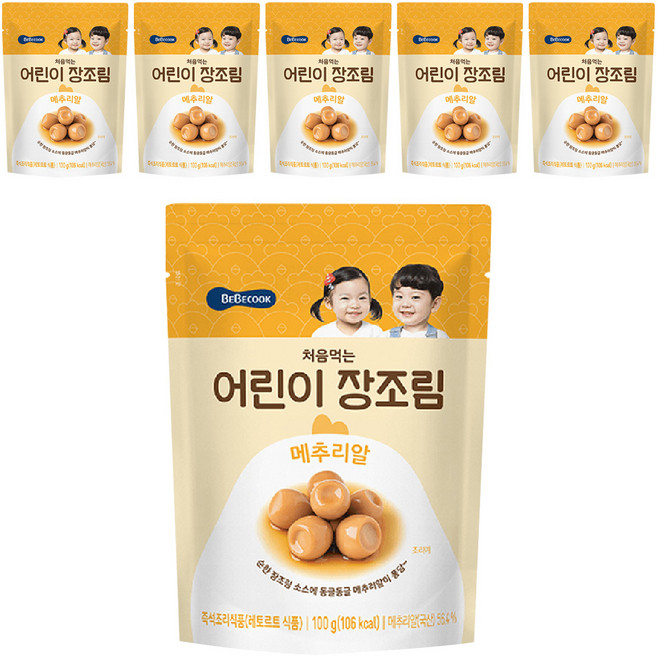 베베쿡 처음먹는 장조림, 100g, 6개, 메추리알