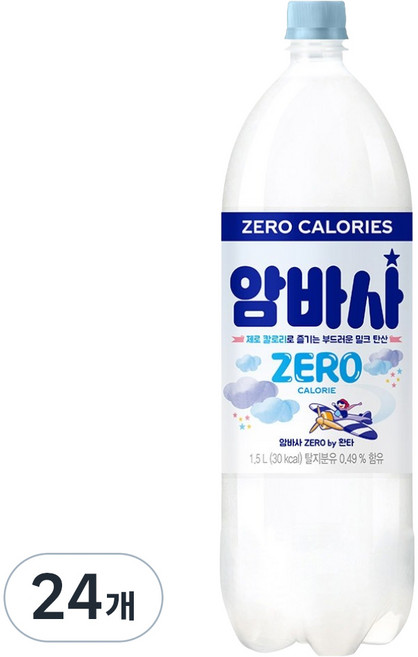 암바사 제로 by 환타 탄산음료, 1.5L, 24개
